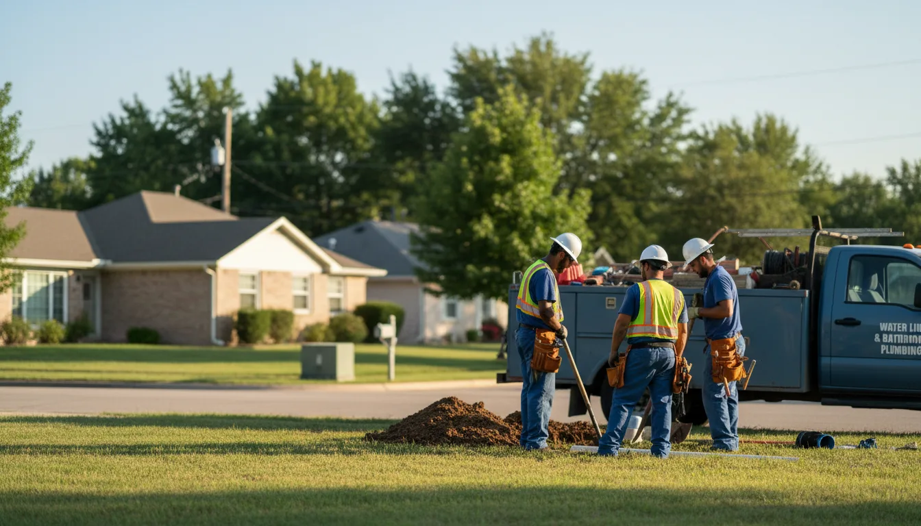 Residential water line and bathroom plumbing service in Burnet, TX
